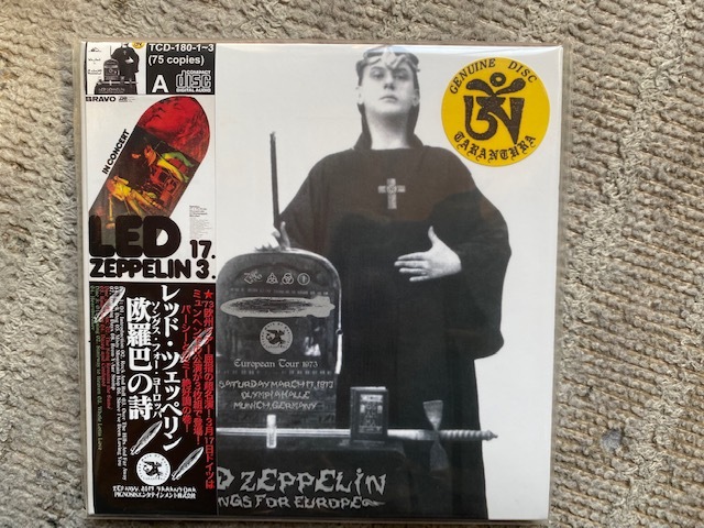 LED ZEPPELIN 「Songs For Europe」3CD Taranturaの画像1