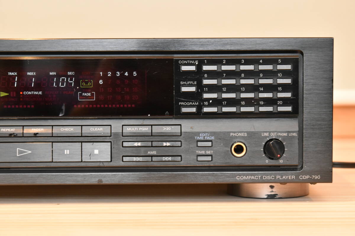 ベルト交換済 メンテナンス品 ソニー CDプレイヤー CDP-790 KSS-240A 管理番号K250の画像6