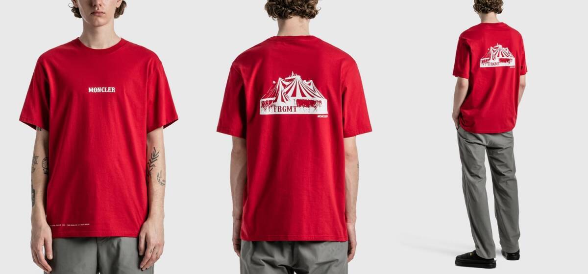 MONCLER FRAGMENT サーカス Tシャツ 赤 M 新品　定価52800円　モンクレール ジーニアス FRGMT CIRCUS ロゴ HF_画像5