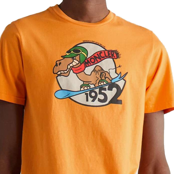 Sサイズ　モンクレール ジーニアス 1952 Tシャツ ラクダ　オレンジ 新品 MONCLER GENIUS T-SHIRT SAND BOAR パッチ 正規品 本物 _画像1