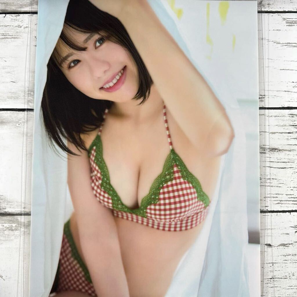 [高品質ラミネート処理][ 佐藤佳穂 SKE48 ] FLASH 2021年7/27 雑誌 切り抜き 5P A4フィルム 水着 グラビア アイドル 芸能人 女優_画像1