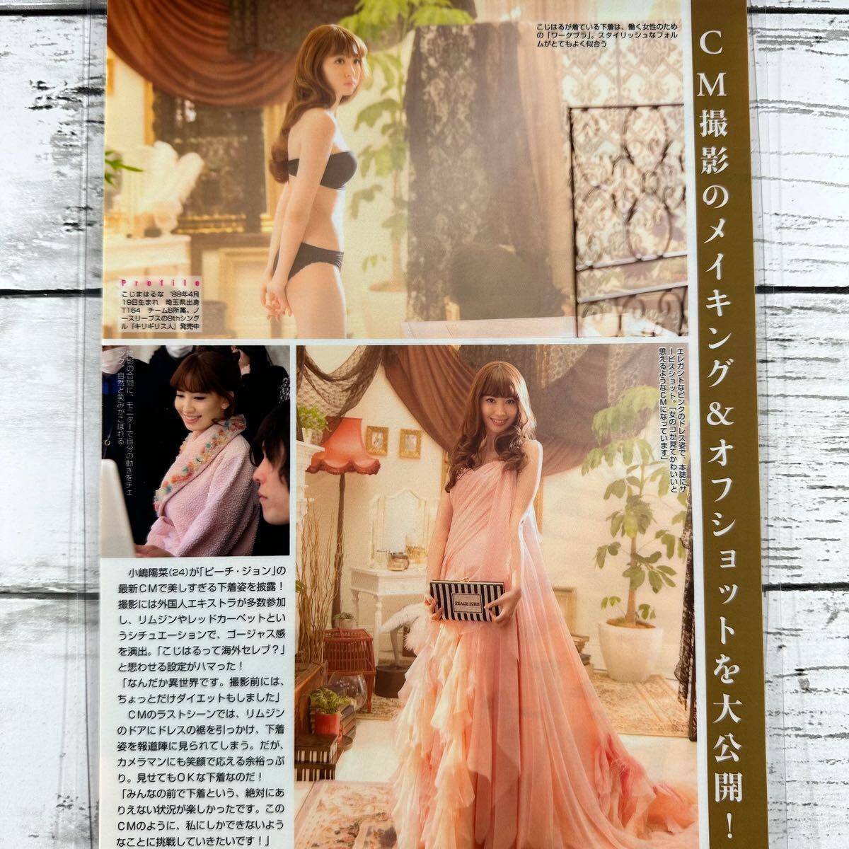 [高品質ラミネート処理][ 小嶋陽菜 AKB48 ] FLASH 2013年3/5号 雑誌 切り抜き 4ページ 水着 グラビア アイドル 芸能人 女優の画像3