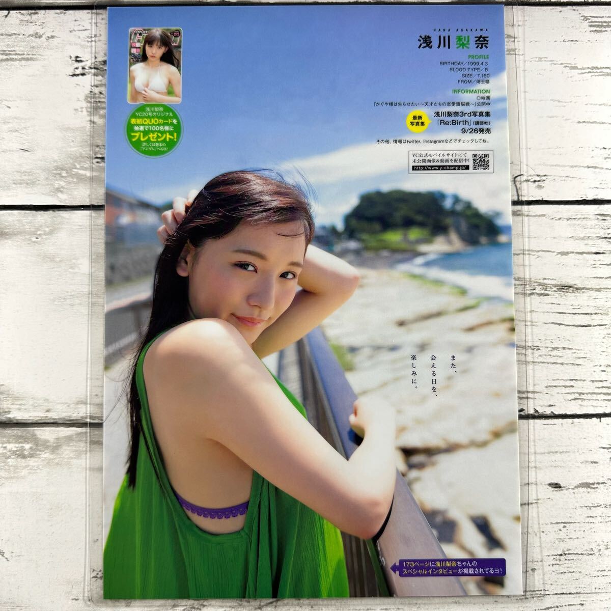 [ high quality laminate processing ][. river pear .] Young Champion 2019 year 20 number magazine scraps 10P B5 film swimsuit bikini model performer woman super 