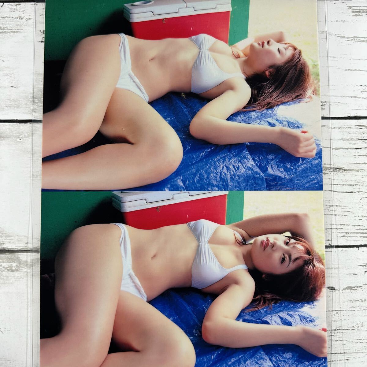 [ high quality laminate processing ][ Kumada Youko ] sabra 2005 year 7 number magazine scraps 9P A4 film swimsuit bikini model performer woman super 