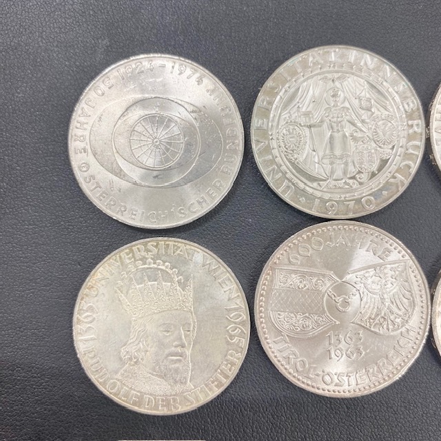 オーストリア 50シリング 銀貨 6枚まとめ 約120g 1363・1963・1924-1974・1365・1816-1966・1622-1972・1970コイン シルバー SILVER 硬貨の画像6