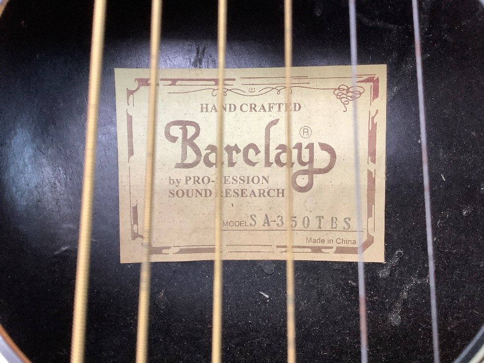 Barclay ギター/エレアコ/ SA-350-TBS 動作確認済 中古品 ACBの画像2