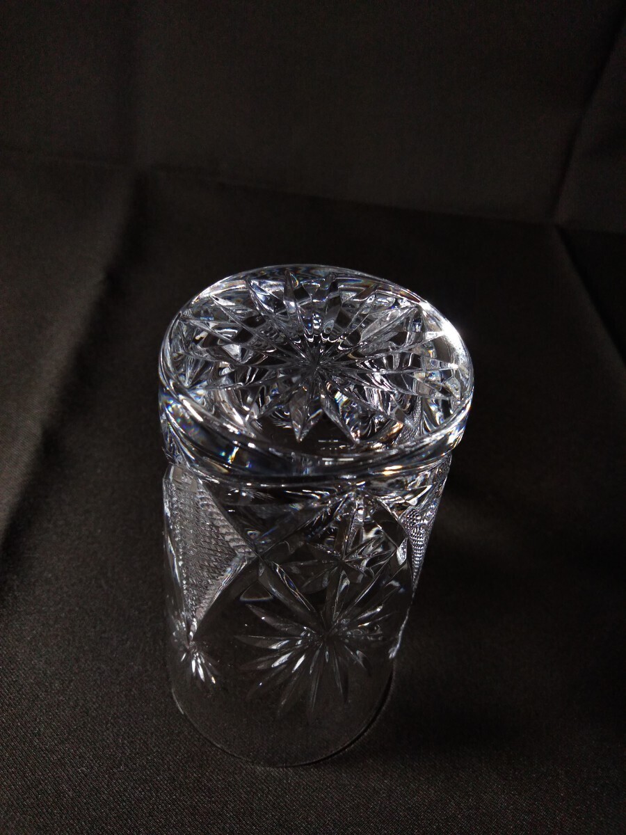 HOYA クリスタル タンブラー 6客セット カットグラス 酒器 ハイボールグラス 箱付 （検索） ガラス 工芸品 美術 レトロ 切子 保谷 酒杯の画像6