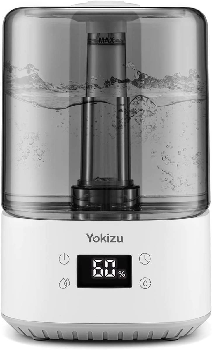 【2023新登場 上から給水 自動湿度調整 大容量 4L】Yokizu 加湿器 卓上 静音 アロマ 小型 超音波式 6-20畳 加湿機 お手入れ簡単 おしゃれ_画像1