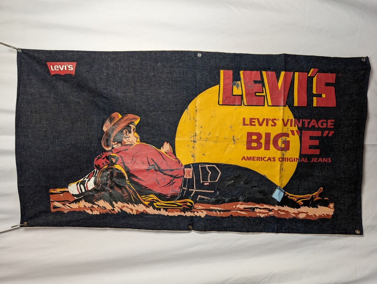 LEVI'S リーバイス BIG"E" バナー 1m50cm×80cm_画像1
