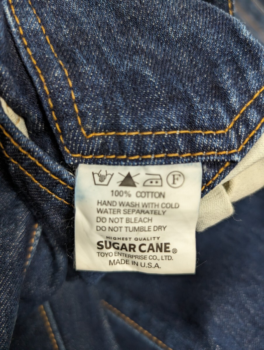 SUGARCANE シュガーケーン SC41098 Made in U.S.A. 13oz. DENIM STAR JEANS ZIPPER FLY SLIM MODEL W32インチ 42TALON_画像6