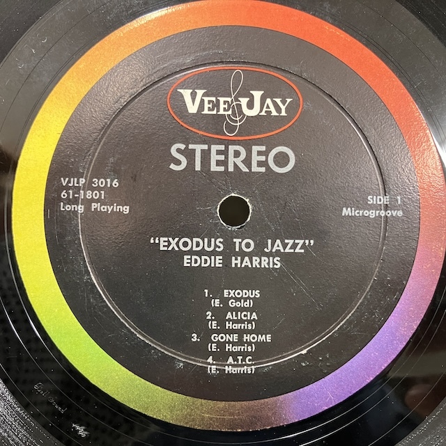 ■即決 JAZZ Eddie Harris / Exodus to Jazz sr3016 j40742 米オリジナル、艶黒虹Dg ARJ/Bellsound刻印 _画像3
