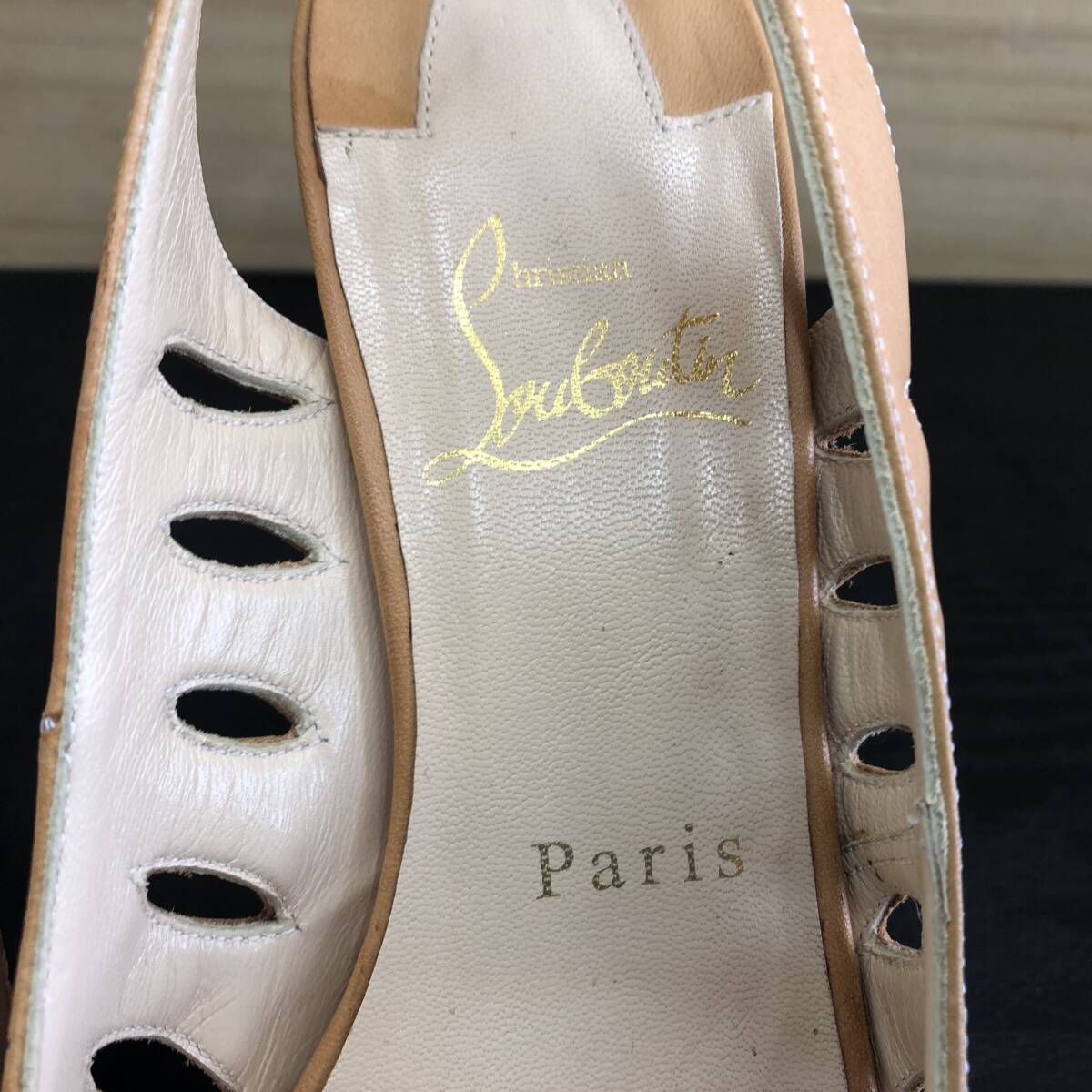 【2000円スタート】Christian Louboutin クリスチャンルブタン ピンヒール 36.5 ブラウン レディース パンプス ハイヒール_画像5