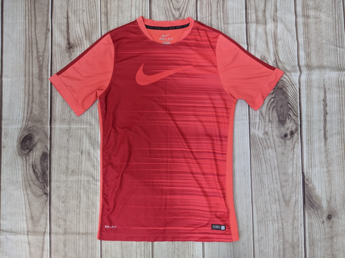 3. excellent NIKE Nike DRI-FIT Bick swoshu mesh switch short sleeves speed . shirt training wear men's L red dark red series x708