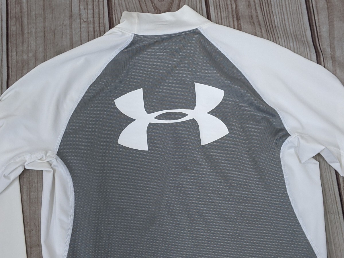 6．アンダーウェア UA デカロゴ 速乾 インナーウェア インナーシャツ アンダーウェア メンズXL白グレー x801の画像1