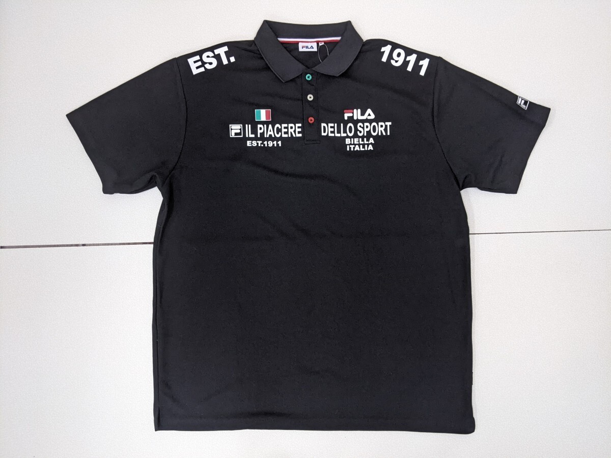 18. new goods large size FILA unused goods tag attaching filler design speed . polo-shirt with short sleeves men's 5L black white red green x106