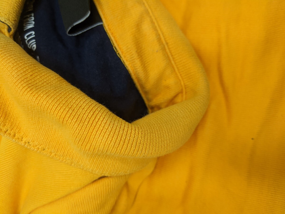 14．大きいサイズ CANTERBURY カンタベリー 長袖ラガーシャツ しっかり生地 メンズ3L 黄色ネイビー y106_画像5