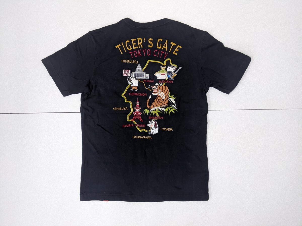 12．Studio Dartisan ステュディオ・ダ・ルチザン 和柄 TIGER'S GATE TOKYO CITY 半袖Tシャツ メンズ106