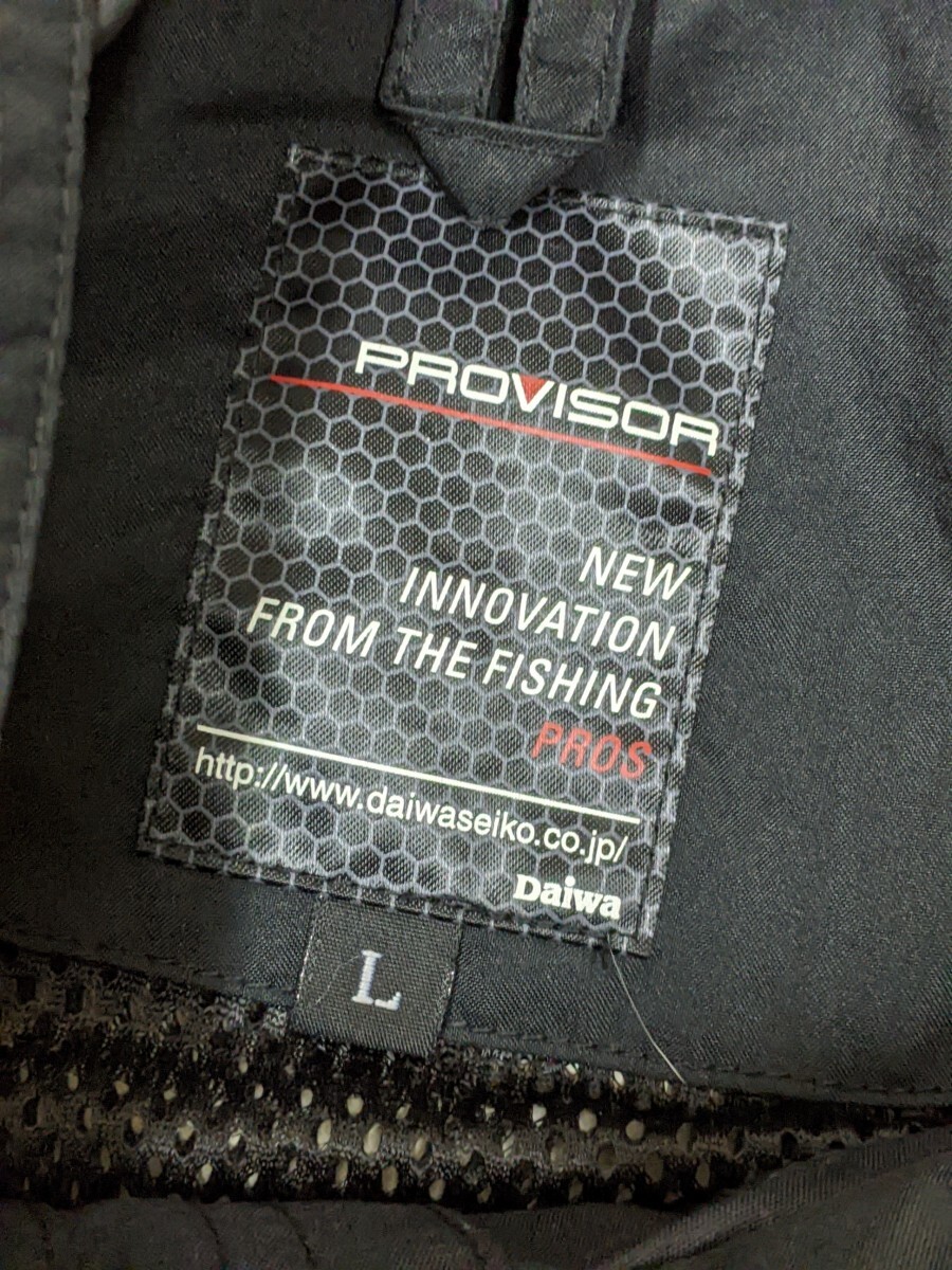 14．DAIWA PROVISOR PJ-3007 PV・バリアテック ウィンドジャケット メンズL黒白赤 フィッシングギアx706の画像5