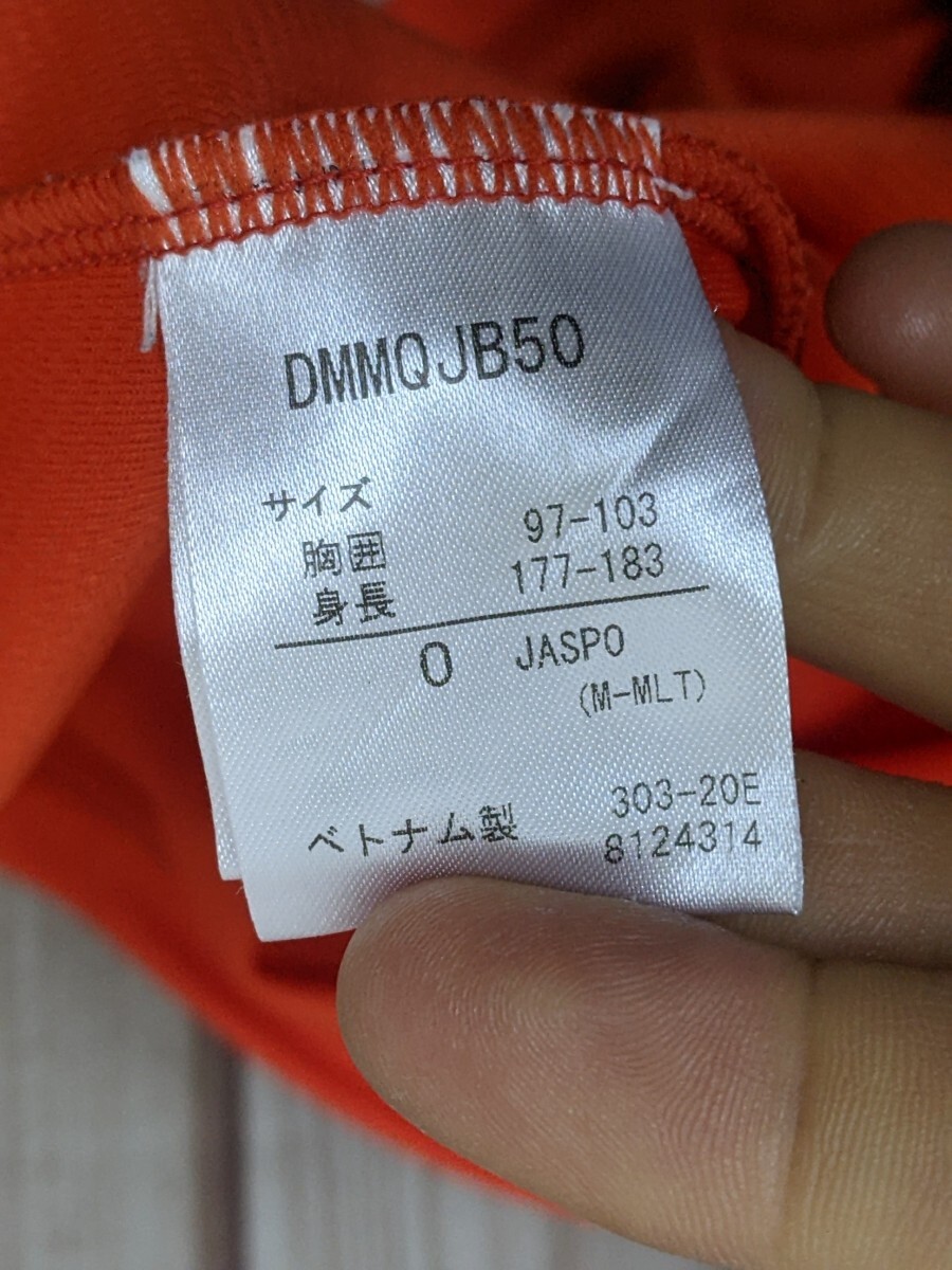 17．デサント Descente MOVE SPORTS DNMMQJB50 デカロゴ 長袖 速乾 Tシャツ メンズO オレンジ黒 x806の画像4
