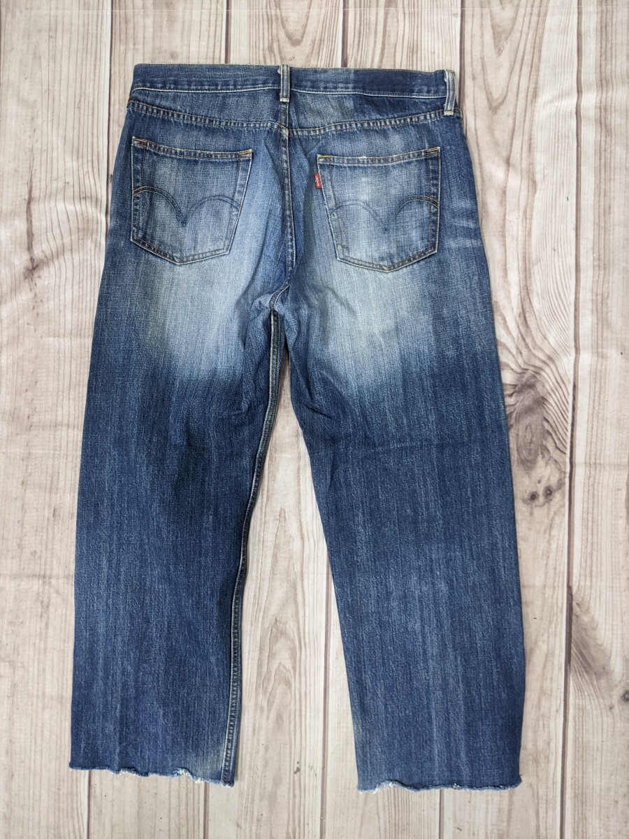 11．大きいサイズ 鬼ヒゲ 04年製 リーバイス 00s LEVI'S 543-03 J78 J21137 カットオフ グランジ デニム パンツ ジーンズ サイズ36 y805の画像2