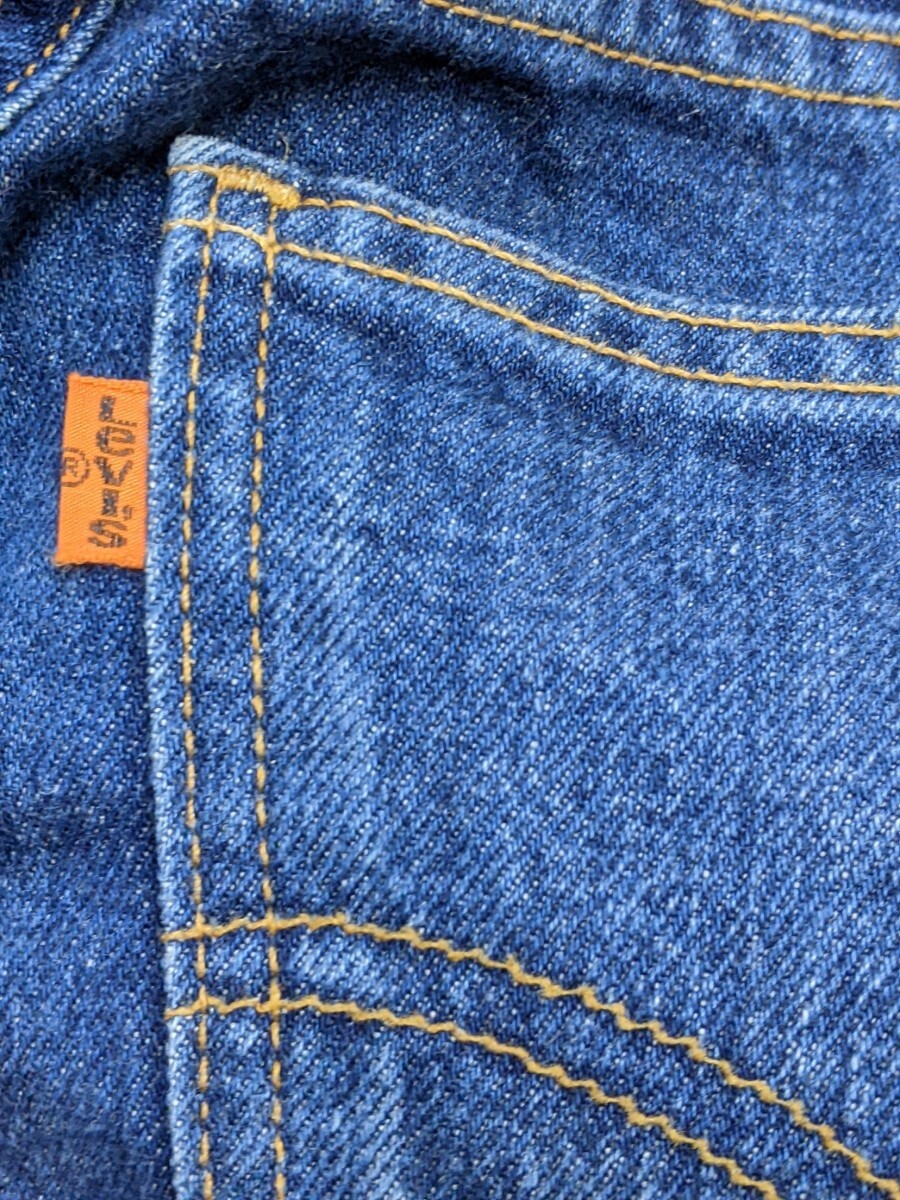 11．鬼ヒゲ ハチノス リーバイス 90s LEVI'S 607 オレンジタグ グランジ ヴィンテージ デニム パンツ ジーンズ W34L34 ネイビー y806_画像7