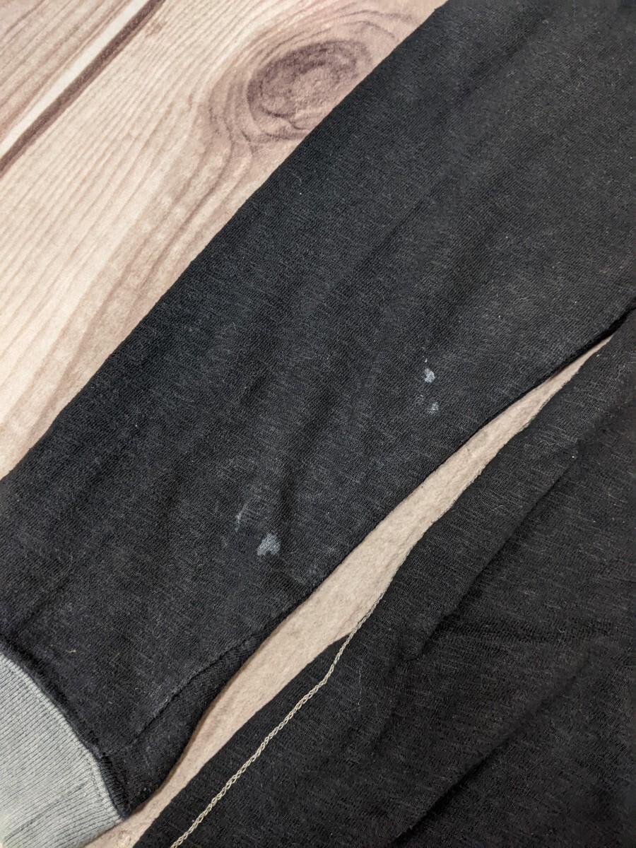 16．ノートン Norton デカロゴ 一部 迷彩柄 デザイン 長袖 Tシャツ ロンT メンズＬ 黒グレーx809の画像5