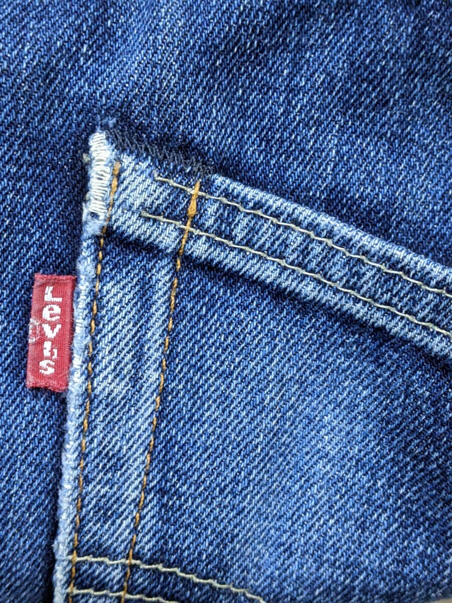 5．ヒゲ ハチノス リーバイス LEVI'S 140周年記念 502 デニム ジーンズ パンツ アメカジ W28L33　ネイビーy903_画像2