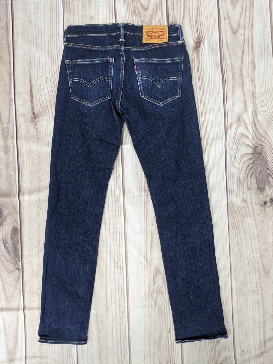 15．リーバイス LEVI'S 135周年記念 511 濃紺 ストレッチ デニム ジーンズ パンツ アメカジ W28L32  ネイビー y905の画像2