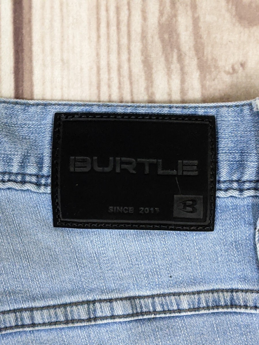 12．バートル BURTLE 592D ストレッチデニム ワークデニムカーゴパンツ 作業着 メンズＭ ネイビー系 x907_画像7