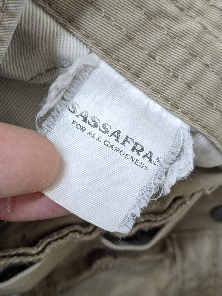 10．日本製 ササフラス SASSAFRAS デザイン ポケット コットンパンツ サイズM　ベージュ系 y103_画像7