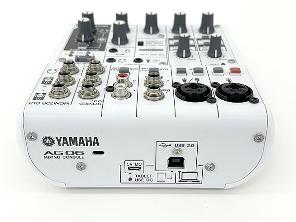 YAMAHA ヤマハ ウェブキャスティングミキサー AG06 オーディオインターフェース ミキシングコンソール USB 6チャンネル 通電確認済み_画像5