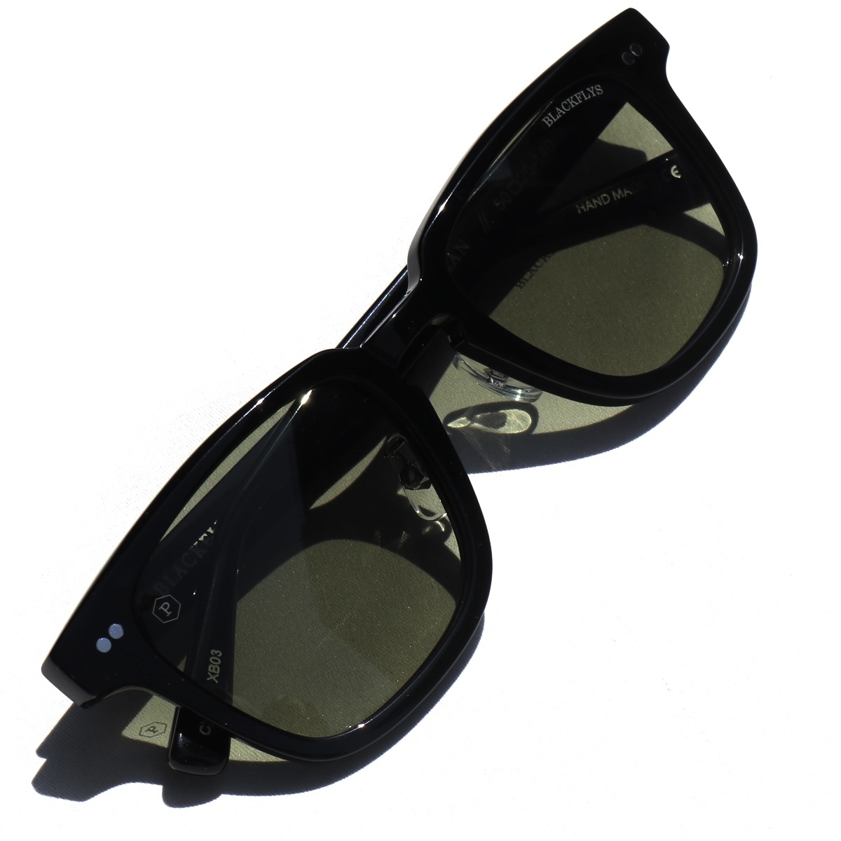  polarized light green lens Black Fly FLY CLUBMAN sunglasses BlackFlys BLACK/VENOM GREEN (POL)