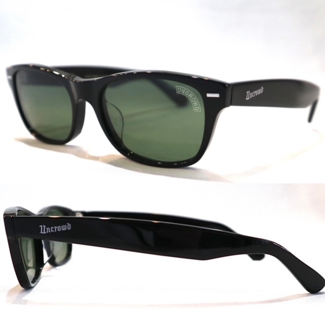 UNCROWD Anne k loud SHADE green lens sunglasses UC-039P MODEL-NEW HILUX Black/Green