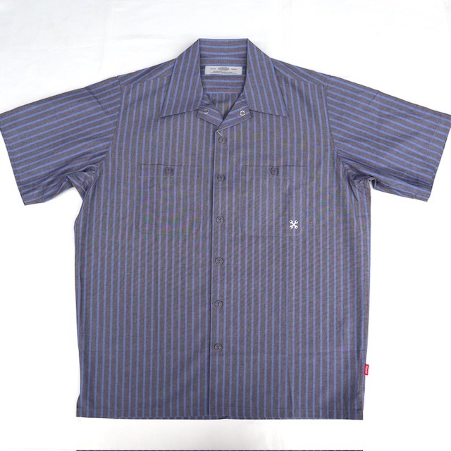 Mサイズ BLUCO ブルコ スタンダード ワークシャツ GRAY STRIPE グレーストライプ STANDARD WORK SHIRTS 半袖_画像1