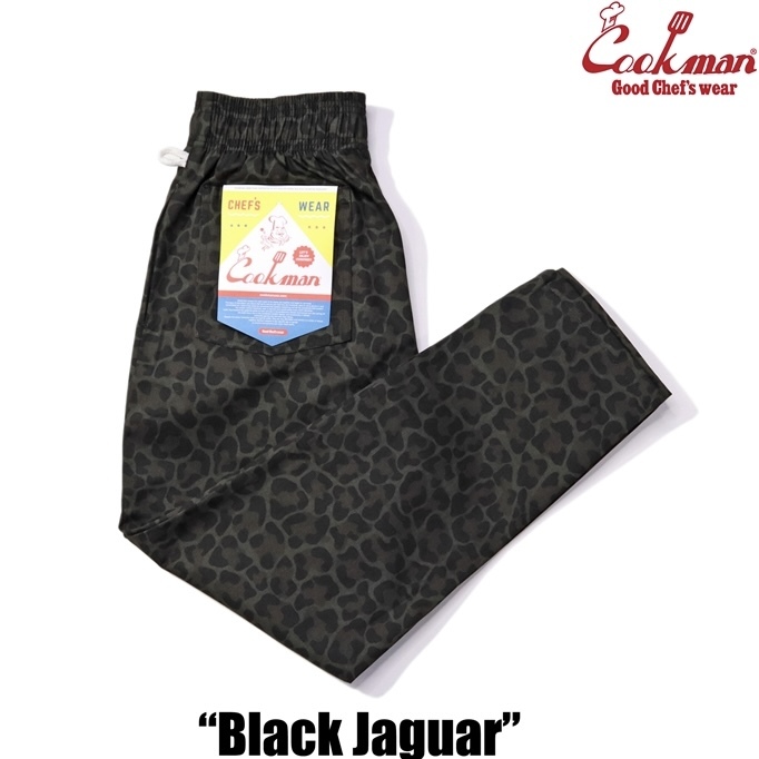 Lサイズ COOKMAN シェフパンツ Black Jaguar ブラックジャガー クックマン Chef Pants_画像1