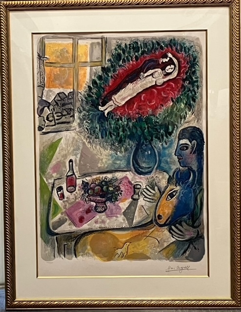 ★【希少】マルク・シャガール Marc Chagall 「幻想」 リトグラフ 274/500 エディションあり 額、箱付き（24）の画像1