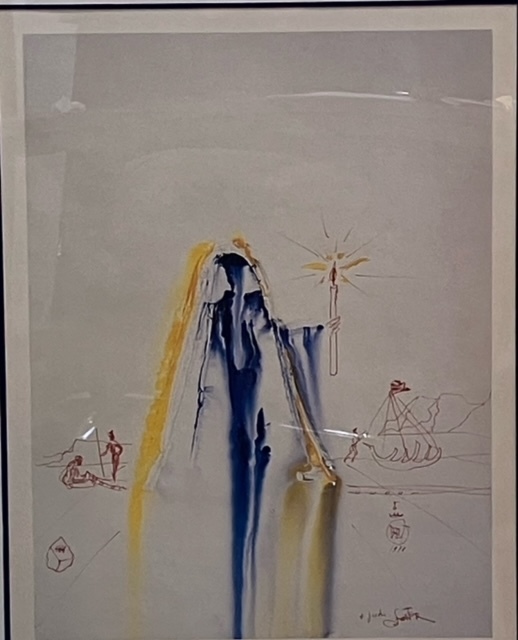 ★【希少】サルバドール・ダリ Salvador Dali「作品」リトグラフ　186/500 エディションあり　額、箱付き（20）_画像2