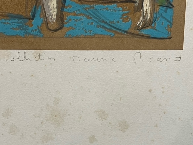 ★【希少】パブロ・ピカソ Picasso 「Femme et Minotaure」 大型リトグラフ　34/500 エディションあり　額、箱付き_画像4