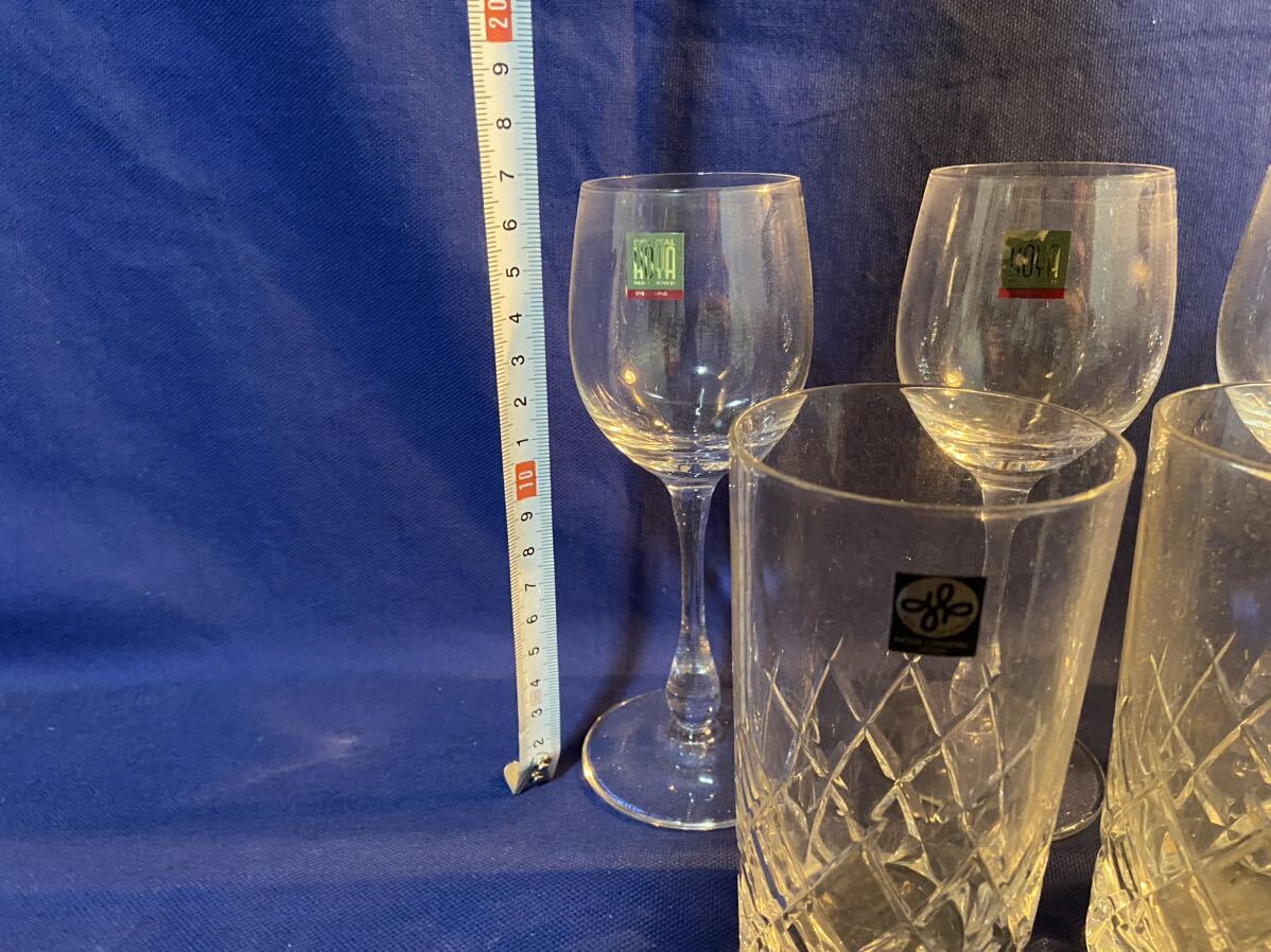 HOYA CRYSTAL ホヤクリスタル 切子 カットガラス ワイングラス まとめ 未使用品 格安 不用品 お得 の画像4
