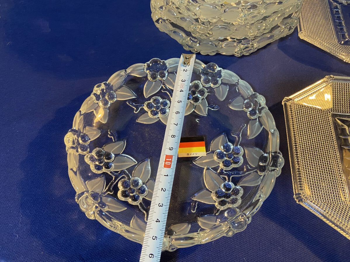 未使用品 Carmen ガラス製 取り皿 6客セット 西ドイツ製 カルメン レトロ 角皿 ガラス 小皿 格安 不用品 お得の画像4