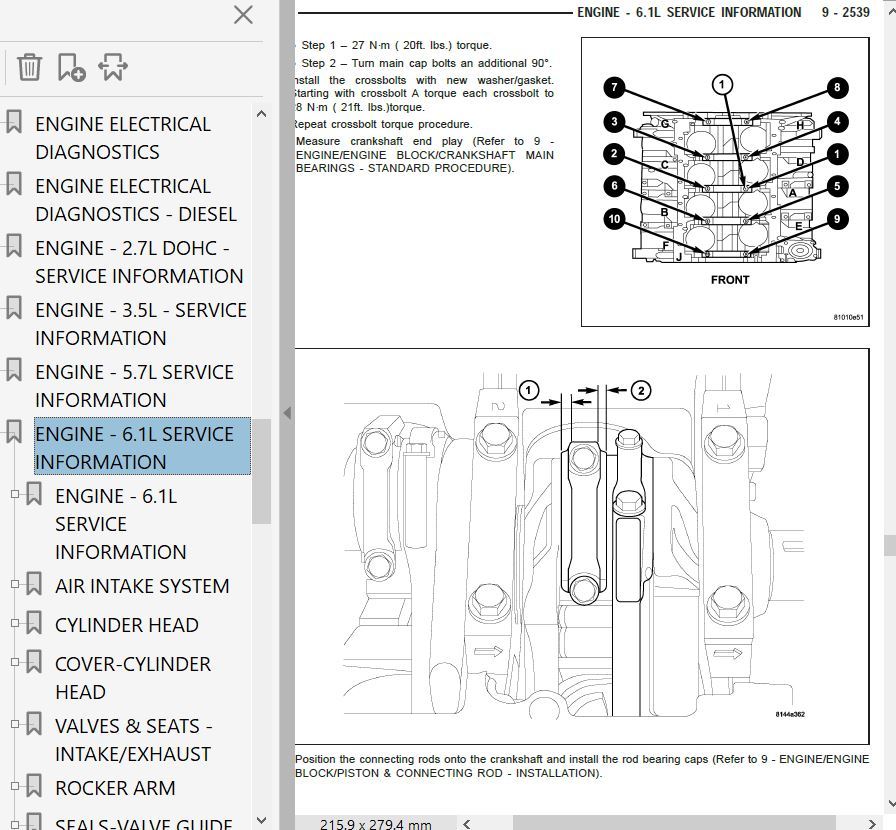 300C SRT-8 TOURING 2005-09 ワークショップマニュアル 整備書 配線図 他 クライスラー300C 2.7L DOHC 3.5L 5.7L 6.1L 3.0DIESEL 修理書の画像3