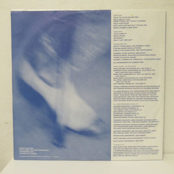 BLUES LP/US ORIG./シュリンク・Hypeステッカー・インナースリーブ付き美盤/Robben Ford - Talk To Your Daughter/Ｂ-12063の画像3