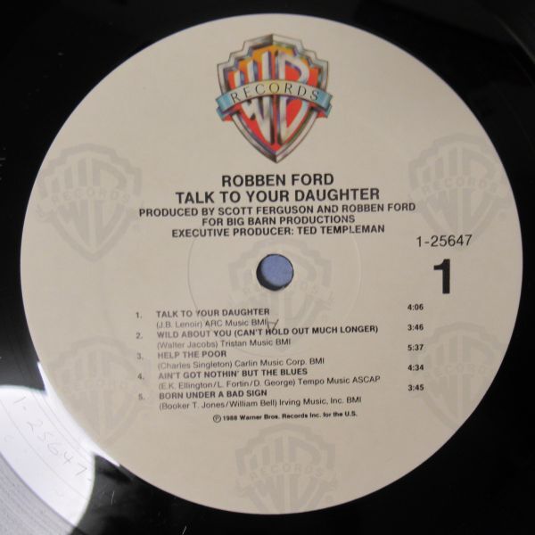 BLUES LP/US ORIG./シュリンク・Hypeステッカー・インナースリーブ付き美盤/Robben Ford - Talk To Your Daughter/Ｂ-12063の画像4