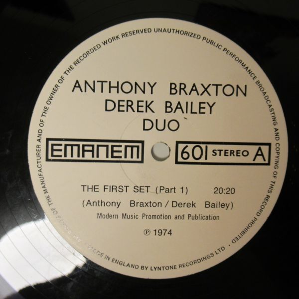 JAZZ LP/UK ORIG./見開きジャケット/2LP/美盤/Anthony Braxton & Derek Bailey - Duo/Ｂ-12113の画像3