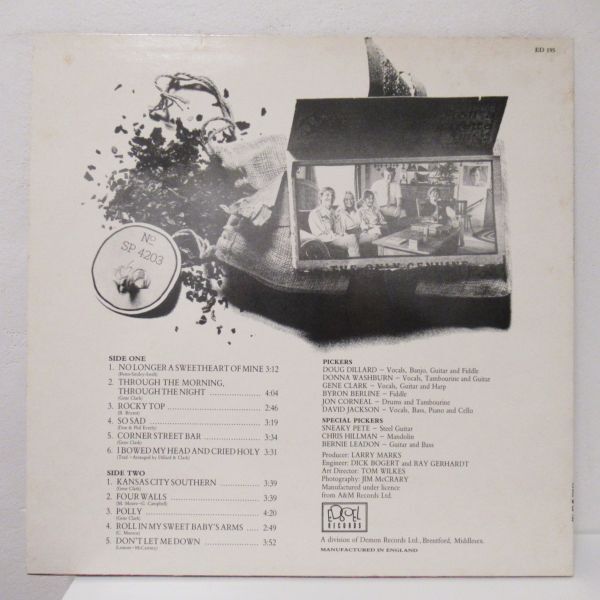 ROCK LP/'86 UK/美盤/Dillard & Clark - Through The Morning Through The Night/Ｂ-12145_画像2