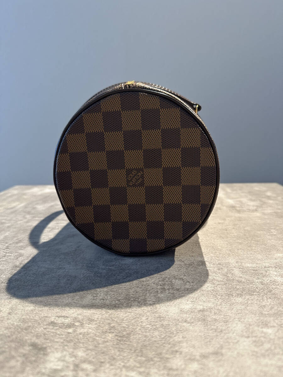 【１円スタート】ルイ・ヴィトン パピヨン30 LOUIS VUITTON ハンドバッグ ポーチ付 ミニボストン ダミエ エベヌの画像10