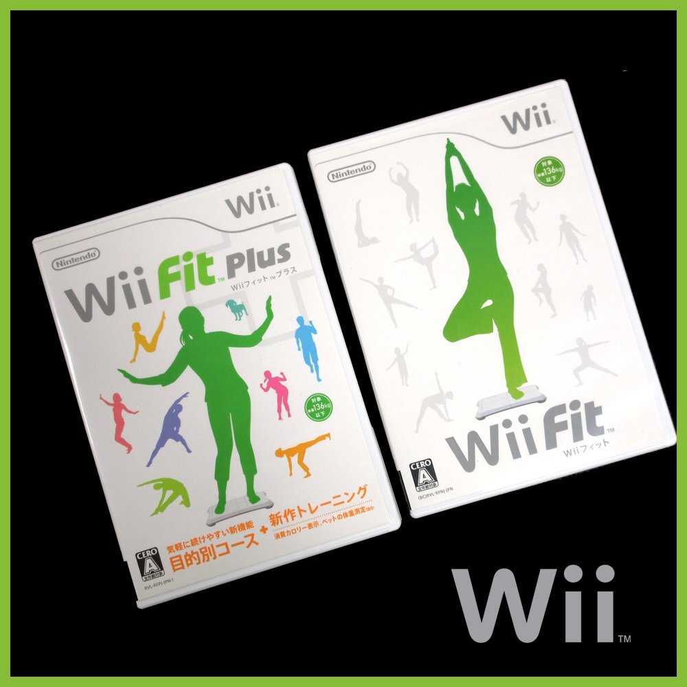 ▲□Wiiソフトセット●Wiiフィット●Wii Fit Plus★計2点★_画像1