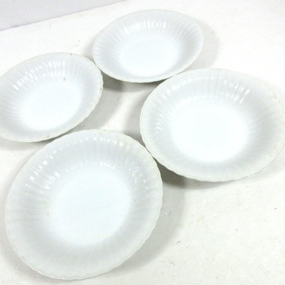 ●♪サラダボウル♪白いお皿♪ 皿 ♪23.5cm～24cm♪ 5点 陶器 洋食器_画像3