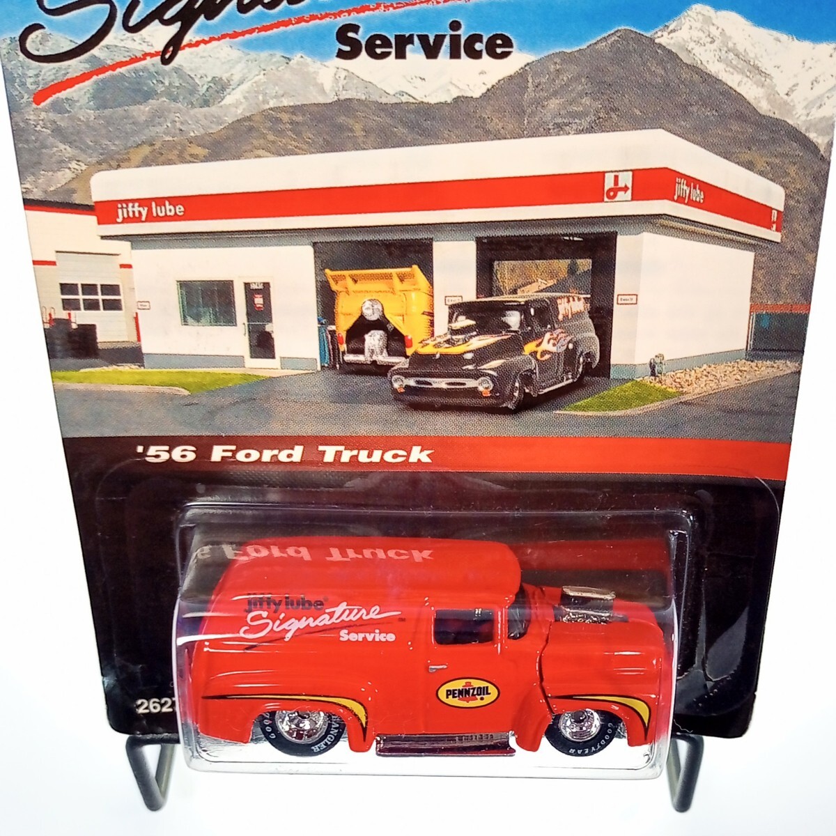 ホットウィール／’56 フォード トラック／ジフィールーブ／赤色／HotWHeeLs／’56 Ford Truck／jiffylube_画像4