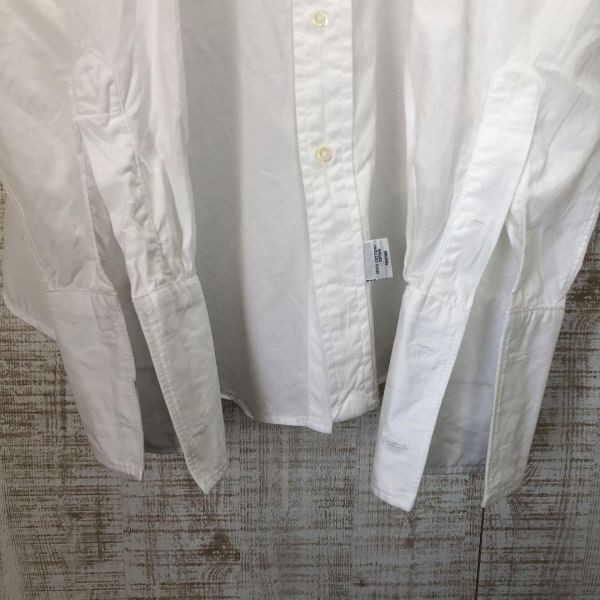 ポロバイラルフローレン ホワイトシャツ 白シャツ 無地 長袖 古着 16-33 ホワイト メンズ レディース おしゃれ 4190の画像8